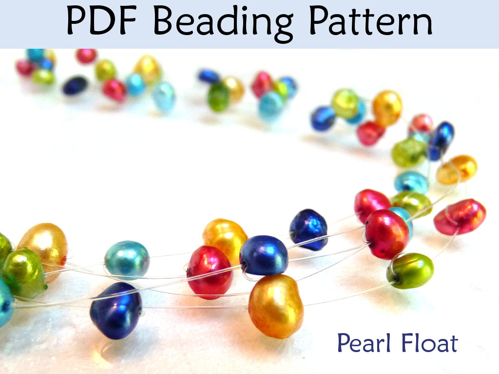 Beading Tutorial Pattern Necklace Pearl Float Jewelry Simple Bead Patterns Pearl Float
