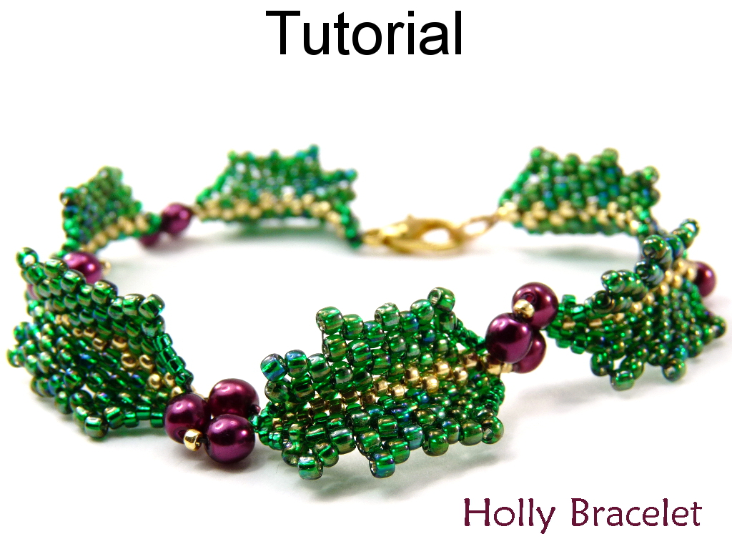 Beading Tutorial Pattern Christmas Bracelet Peyote Stitch Simple 