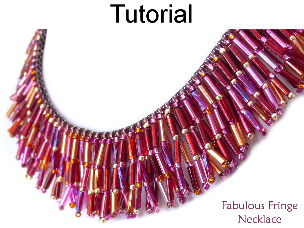 Beading Tutorial Necklace Pattern Fringe Necklace Bugles Simple Bead Patterns Fabulous